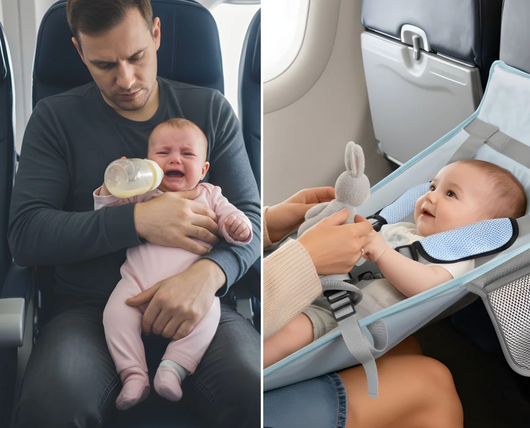 Die ergonomische Flugsitzhalterung, die die Wirbelsäule Ihres Babys schützt und Ihnen beide Hände zurückgibt.