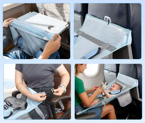 Die ergonomische Flugsitzhalterung, die die Wirbelsäule Ihres Babys schützt und Ihnen beide Hände zurückgibt.