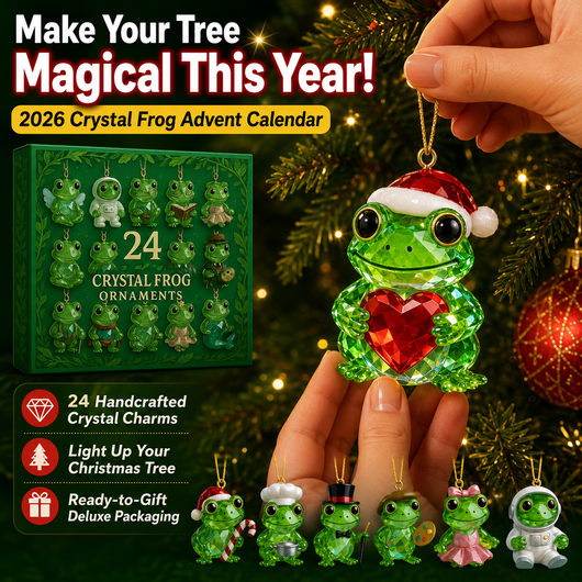 Kristallfrosch-Ornamente am Weihnachtsbaum