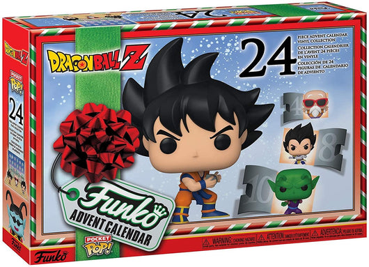 Die Box des Funko Pocket Pop! Dragon Ball Z Adventskalenders mit 24 Figuren