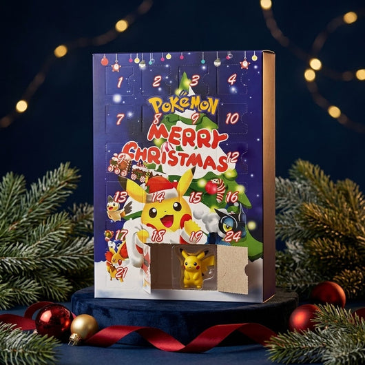 Pokémon Adventskalender Blau mit Pikachu