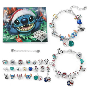 Stitch Adventskalender 2026 | 22 Charms und 2 Armbänder hinter 24 Türchen