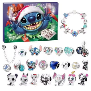 Stitch Adventskalender 2026 | 22 Charms und 2 Armbänder hinter 24 Türchen