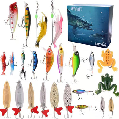 Angel Adventskalender 2026 | 24 Köder und Zubehör für Angler