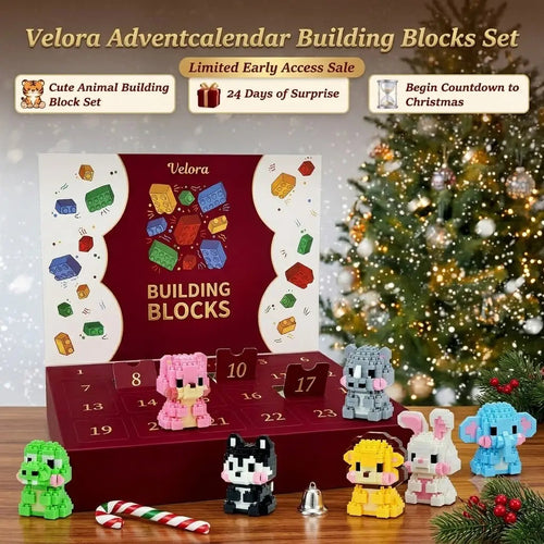 Bausteine Adventskalender 2026 | 24 Mini-Tiere zum Bauen