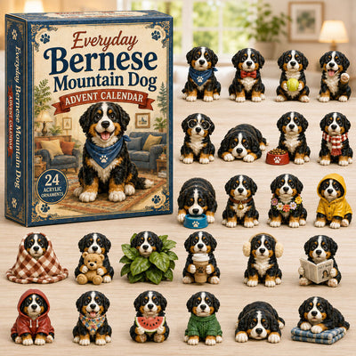 Berner Sennenhund Adventskalender 2026 | 24 verschiedene Berner-Anhänger