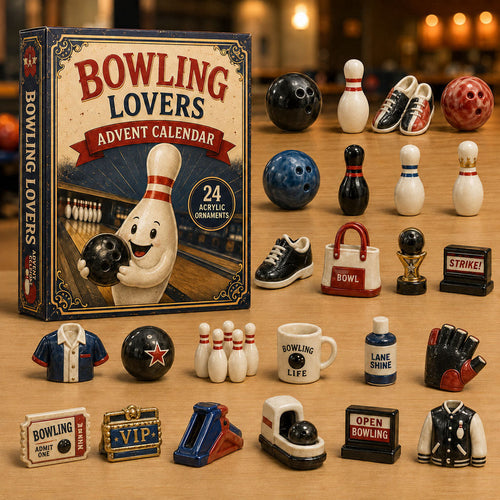 Bowling Adventskalender 2026 | 24 Mini-Anhänger rund ums Bowling