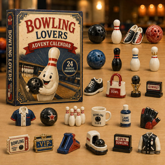 Bowling Adventskalender 2026 | 24 Mini-Anhänger rund ums Bowling