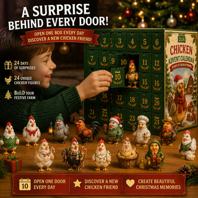 Hühner Adventskalender 2026 | 24 verschiedene Hühner-Figuren