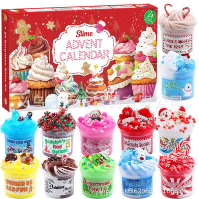Schleim Adventskalender 2026 | 24 verschiedene Slimes in Weihnachtsfarben