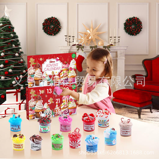 Schleim Adventskalender 2026 | 24 verschiedene Slimes in Weihnachtsfarben