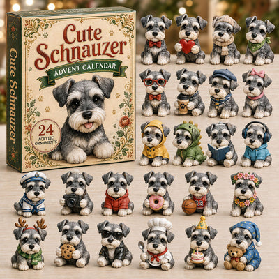 Schnauzer Adventskalender 2026 | 24 verschiedene Schnauzer-Anhänger