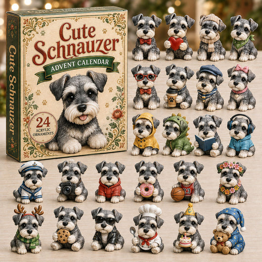 Schnauzer Adventskalender 2026 | 24 verschiedene Schnauzer-Anhänger