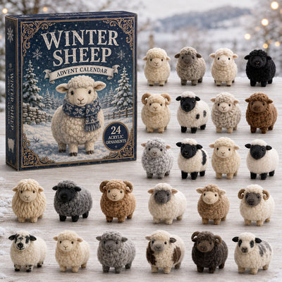 Winterschafe Adventskalender 2026 | 24 wollige Schaf-Anhänger